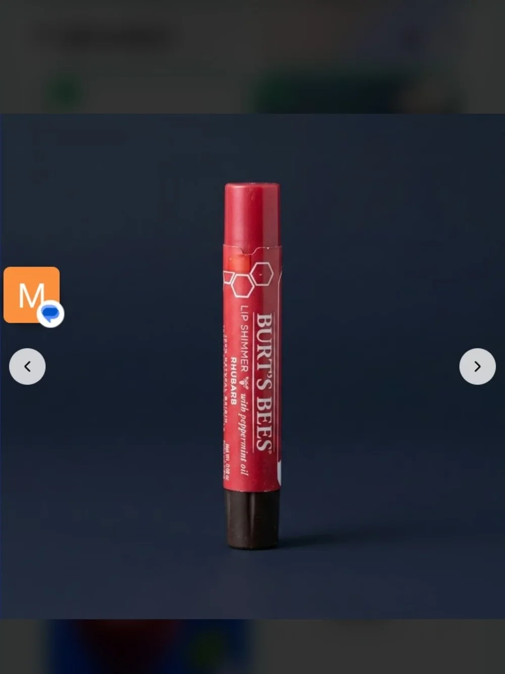 Burt's Bees Lip Shimmer Stick - Rhubarb